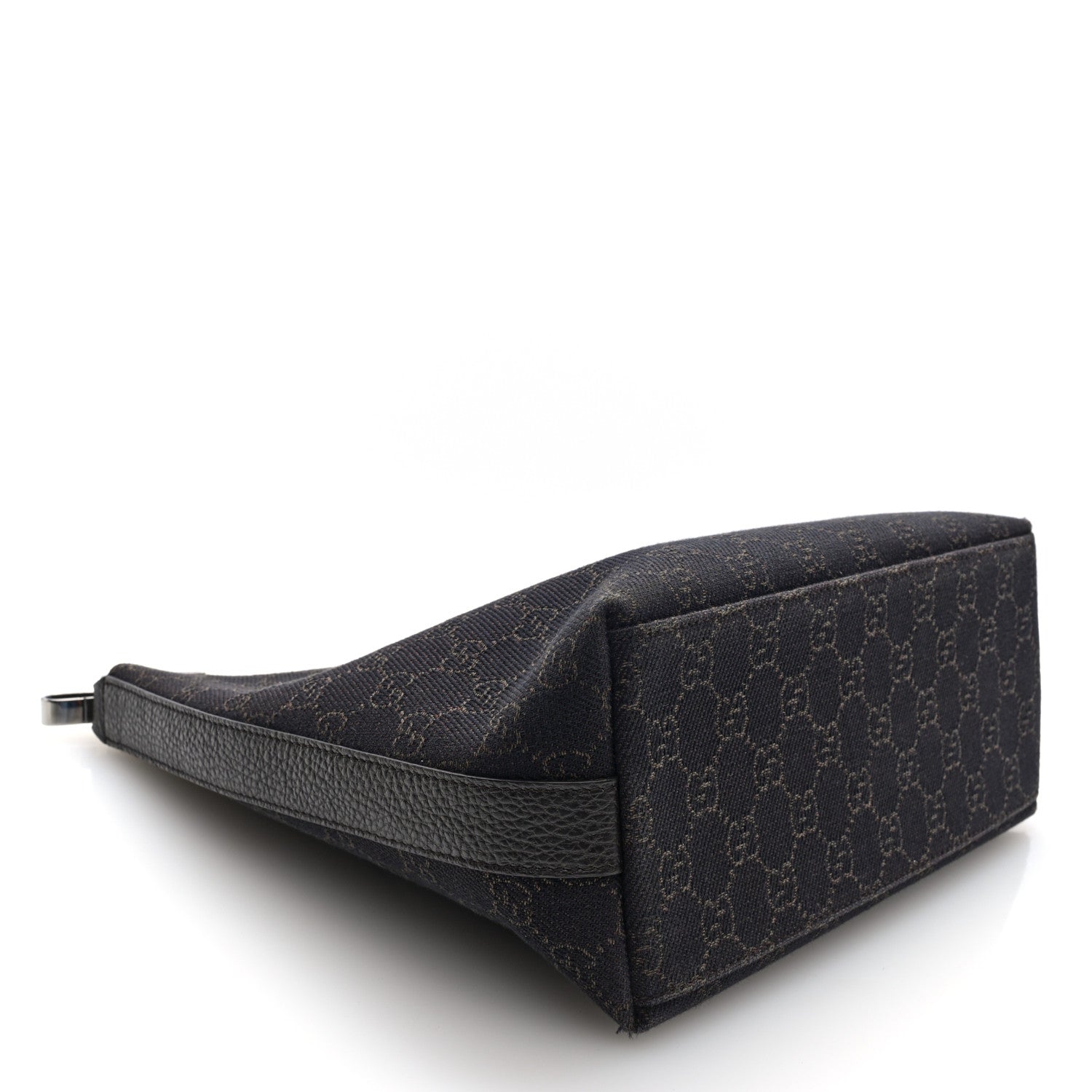 Gucci Denim Monogram Hobo Dark Brown 3 of 9