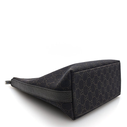 Gucci Denim Monogram Hobo Dark Brown 3 of 9