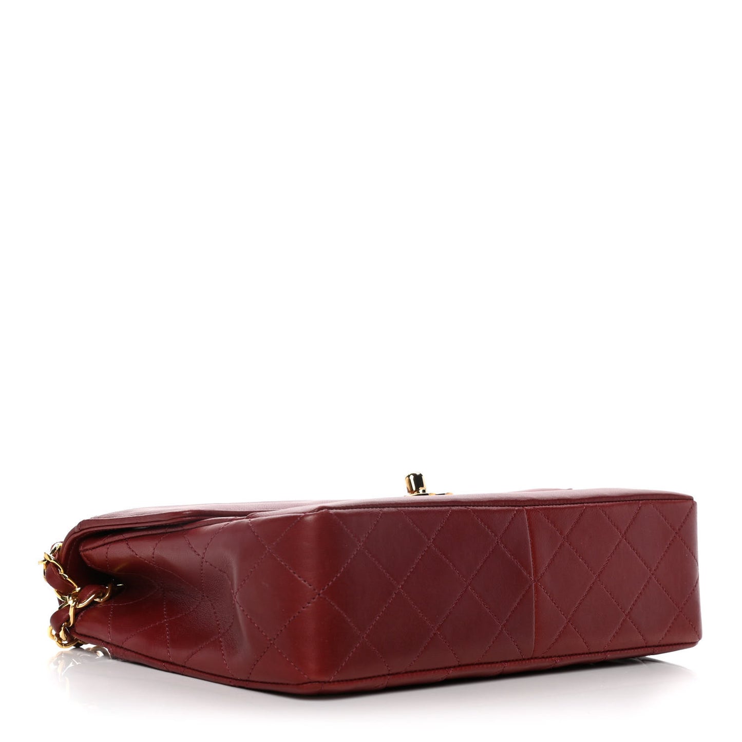 Lambskin Quilted Small Single Flap Red