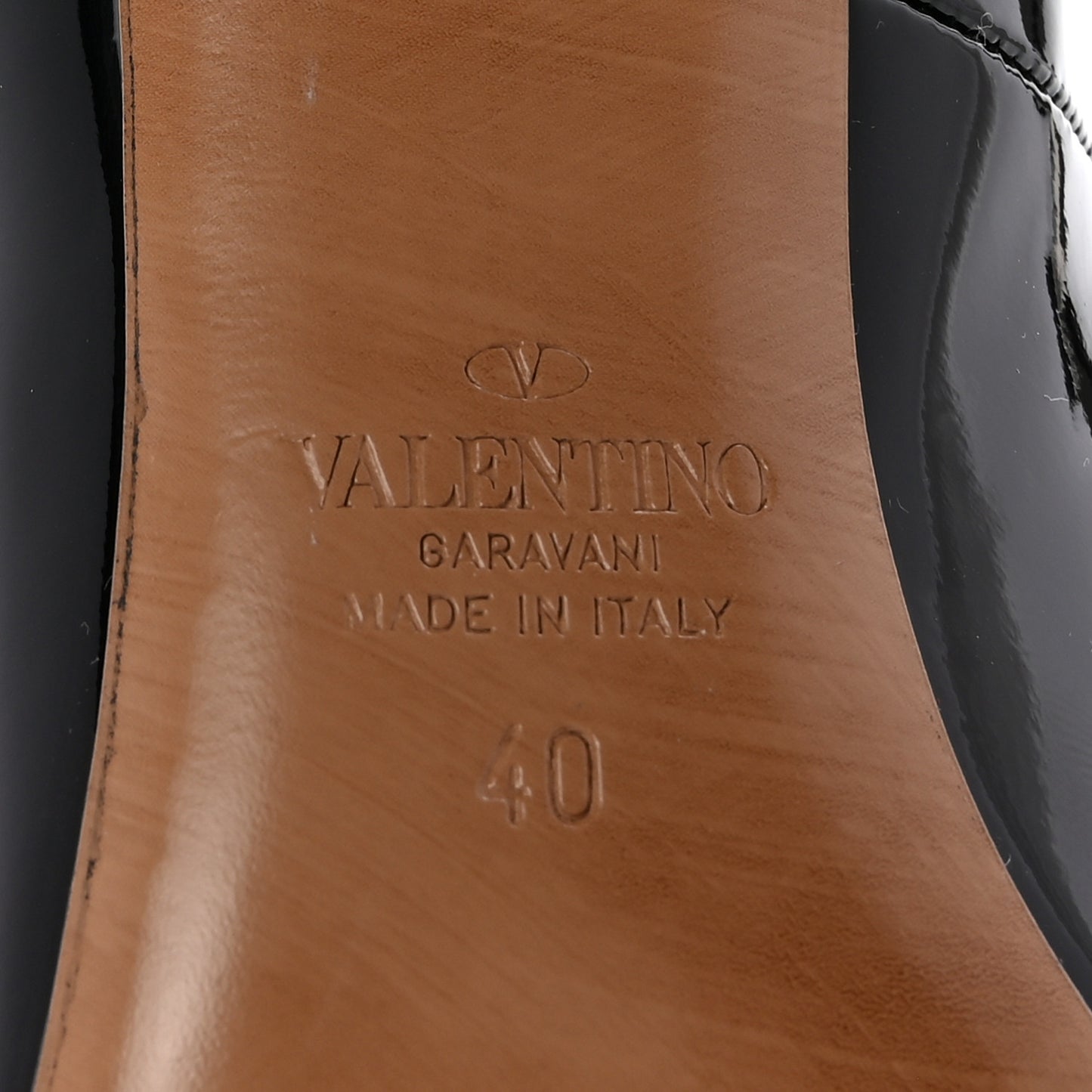 Patent Tiptoe Ankle Strap 100mm Pumps 40 Black