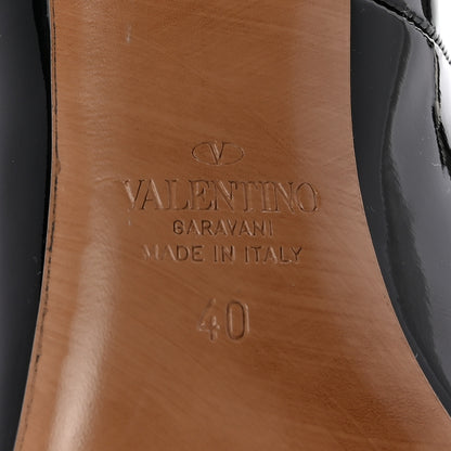 Valentino Garavani Patent Tiptoe Ankle Strap 100mm Pumps 40 Black 7 of 10