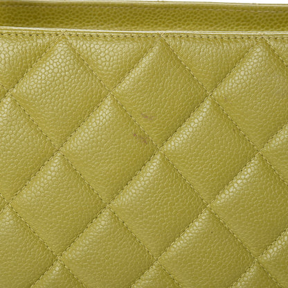 Chanel Caviar Quilted Tote Green 13 of 15