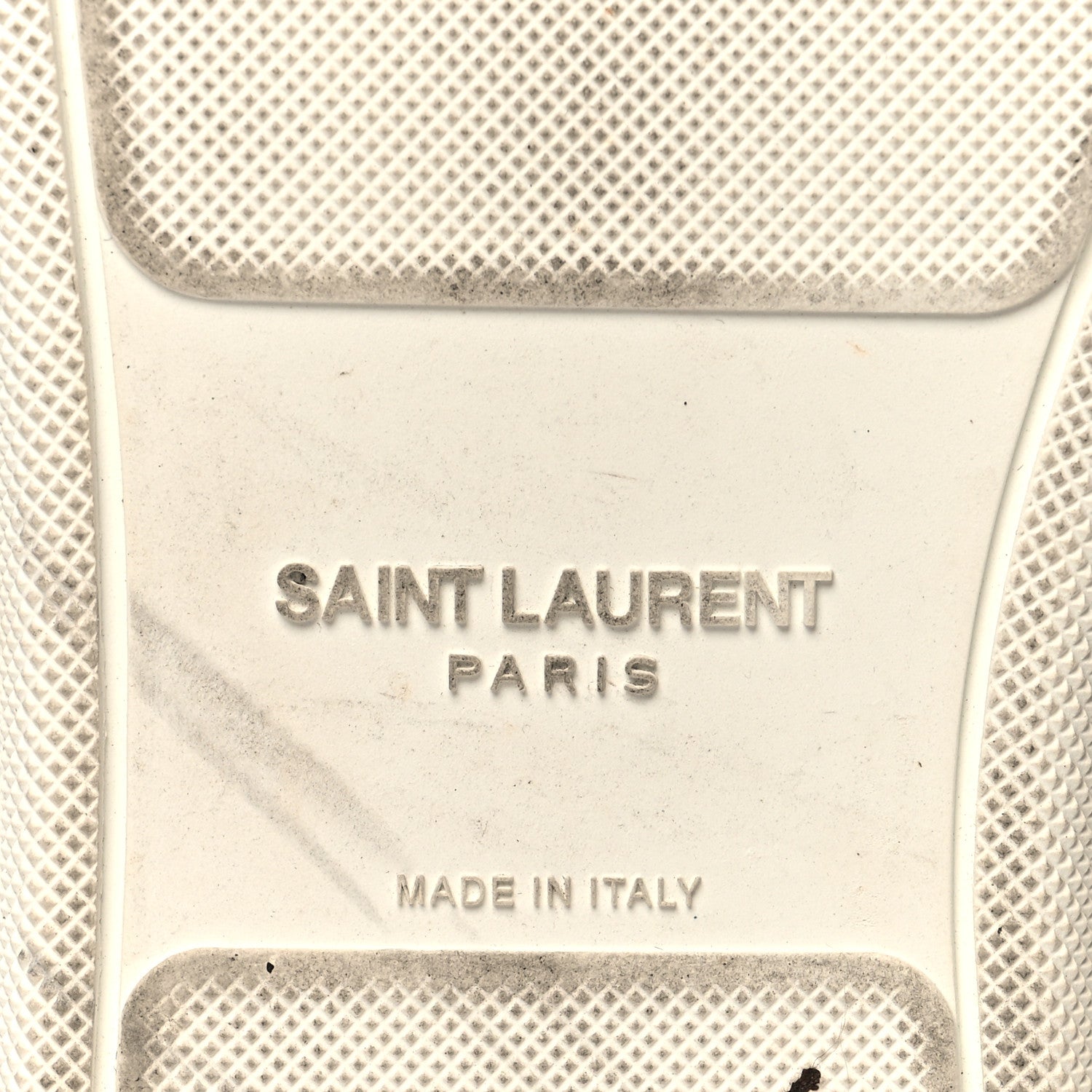 Saint Laurent Calfskin Metallic Ayers Signature Court Lips Sneakers 40.5 Optic White 9 of 12