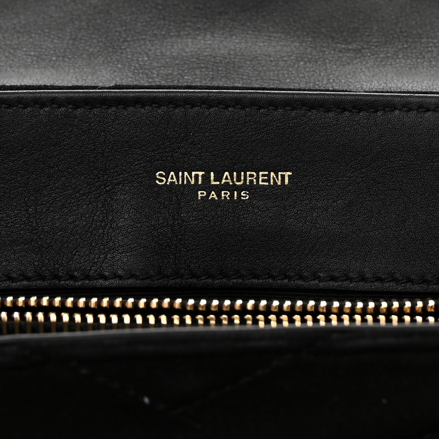 Suede Calfskin Y Quilted Monogram Small Loulou Chain Satchel Black