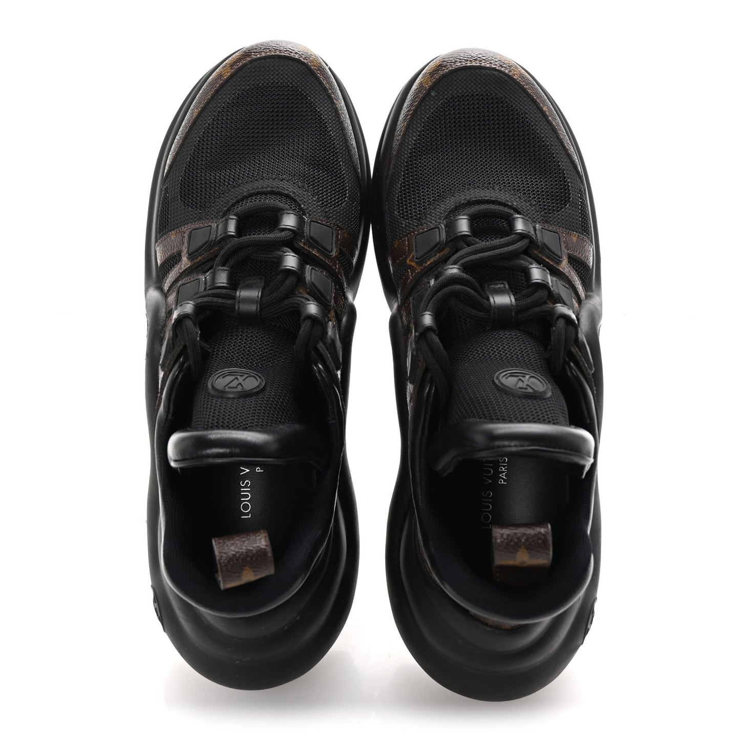 Calfskin Patent Monogram LV Archlight Sneakers 38 Black