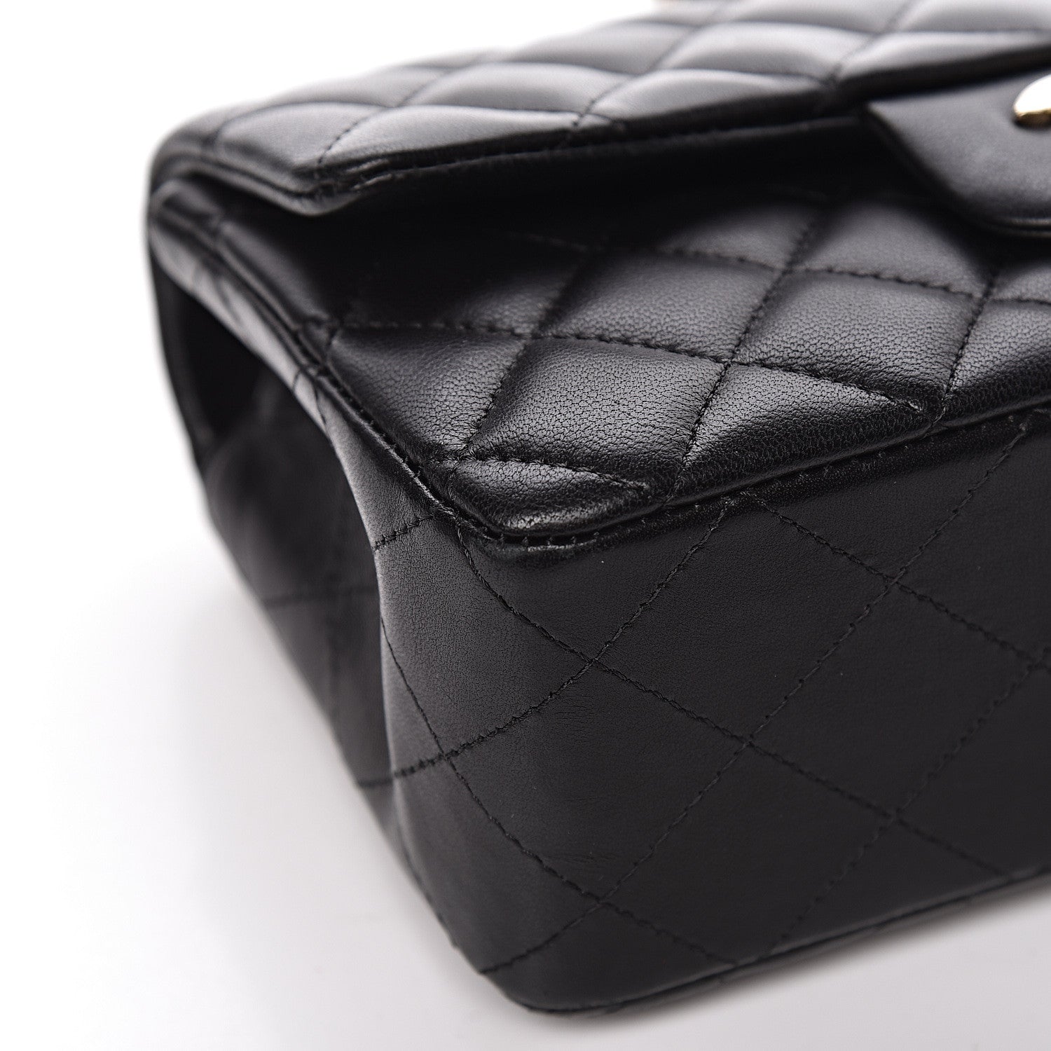 Chanel Lambskin Quilted Mini Rectangular Flap Black 8 of 12