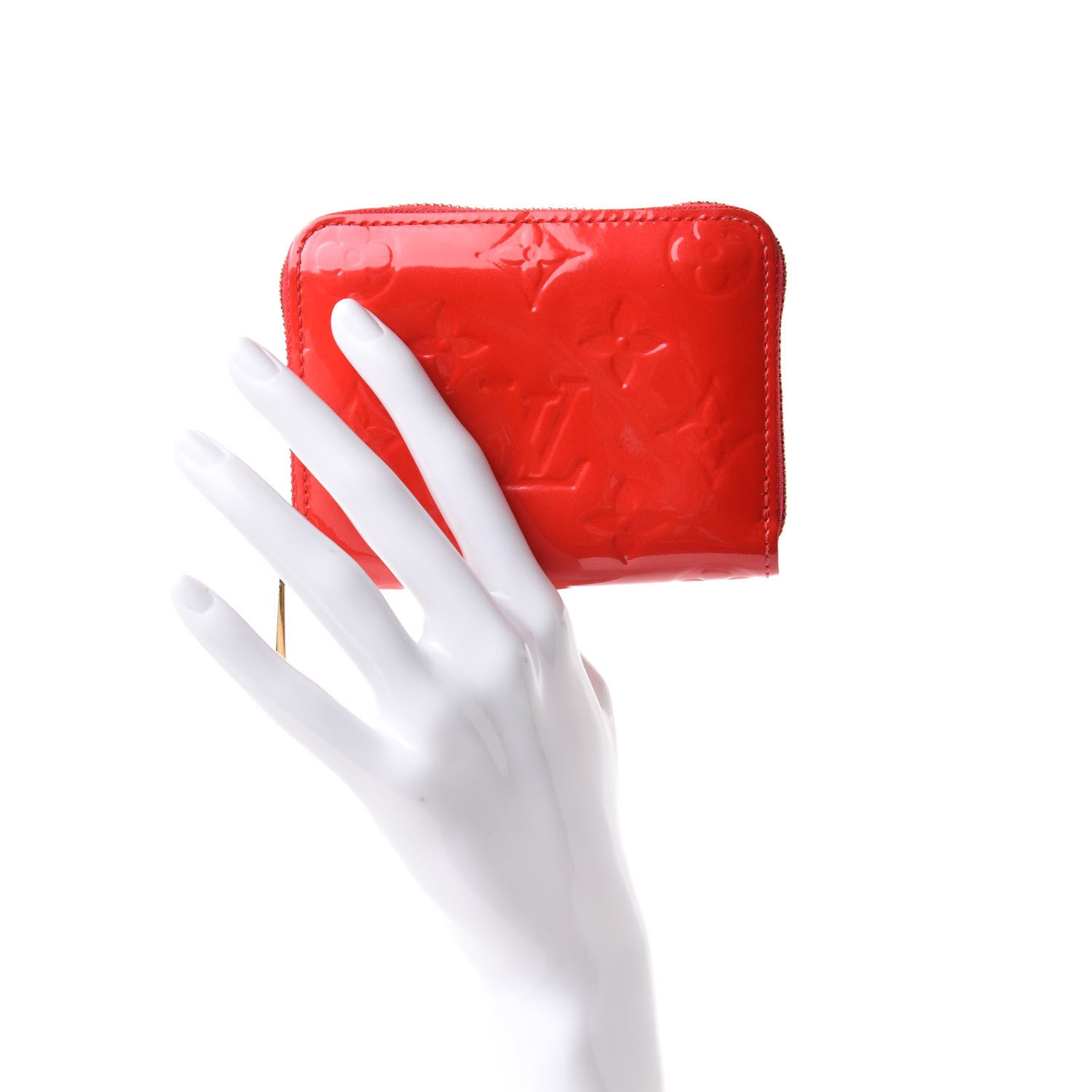 Louis Vuitton Vernis Zippy Coin Purse Rouge Grenadine 2 of 6