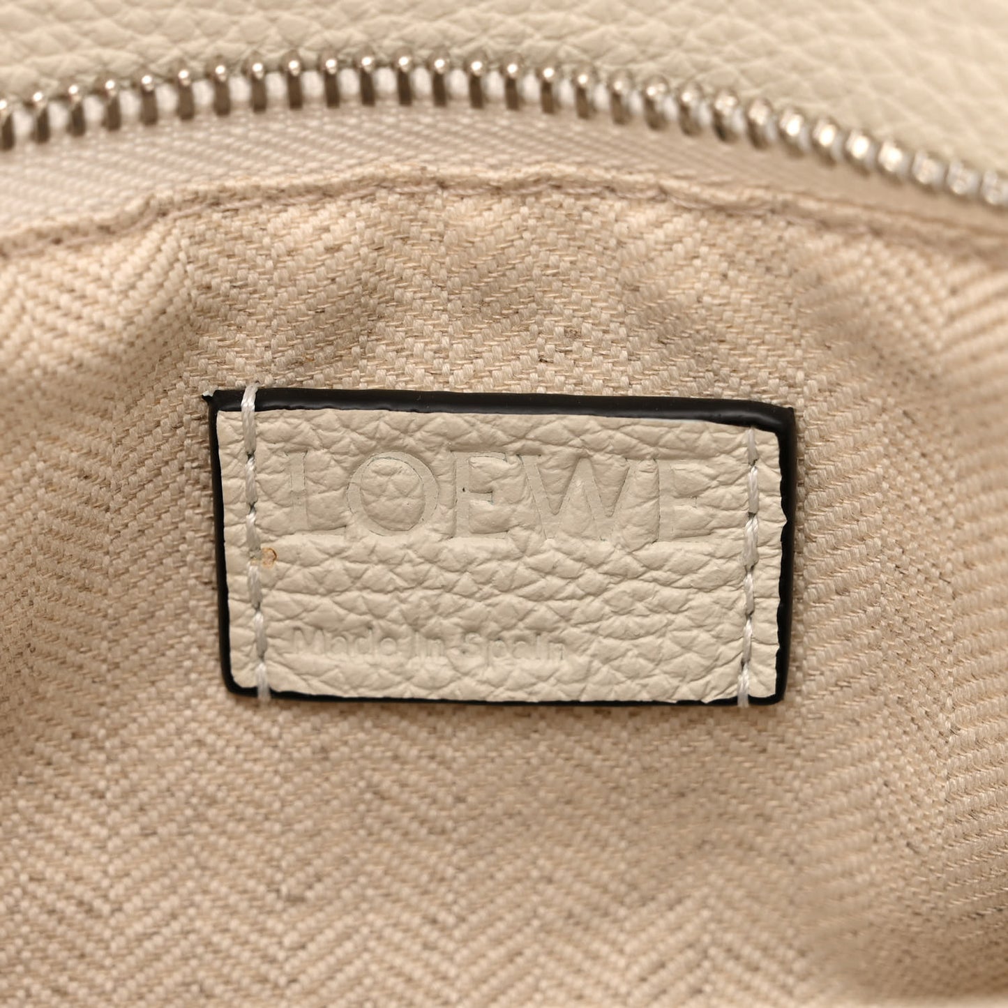 Grained Calfskin Small Puzzle Bag Soft White