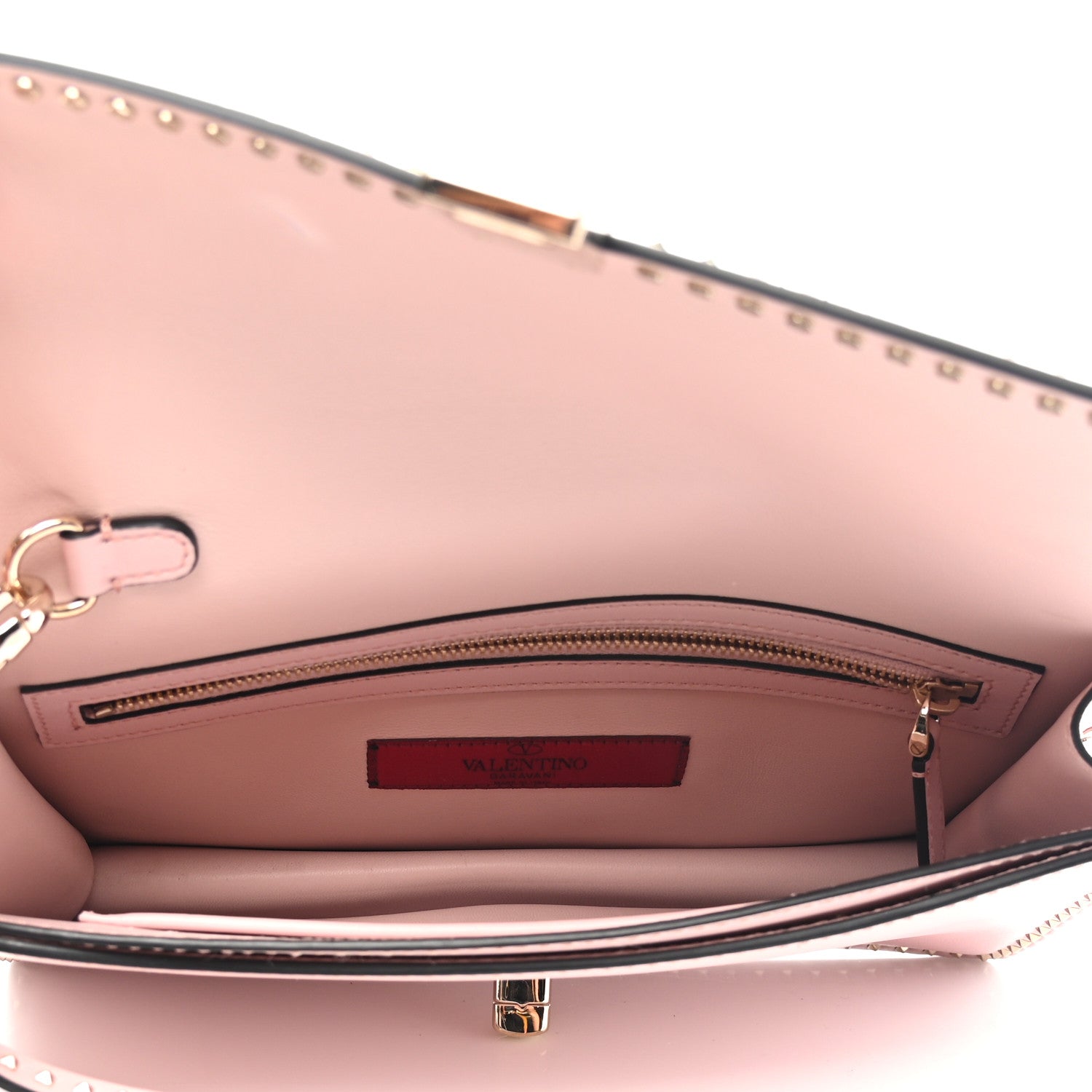 Valentino Garavani Nappa Micro Rockstud Wristlet Clutch Water Rose 5 of 9