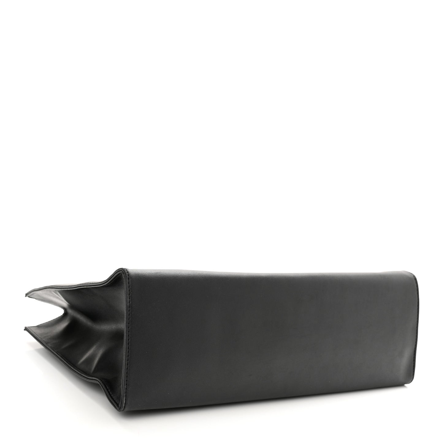 Vegan Leather Medium Shopping Bag Black
