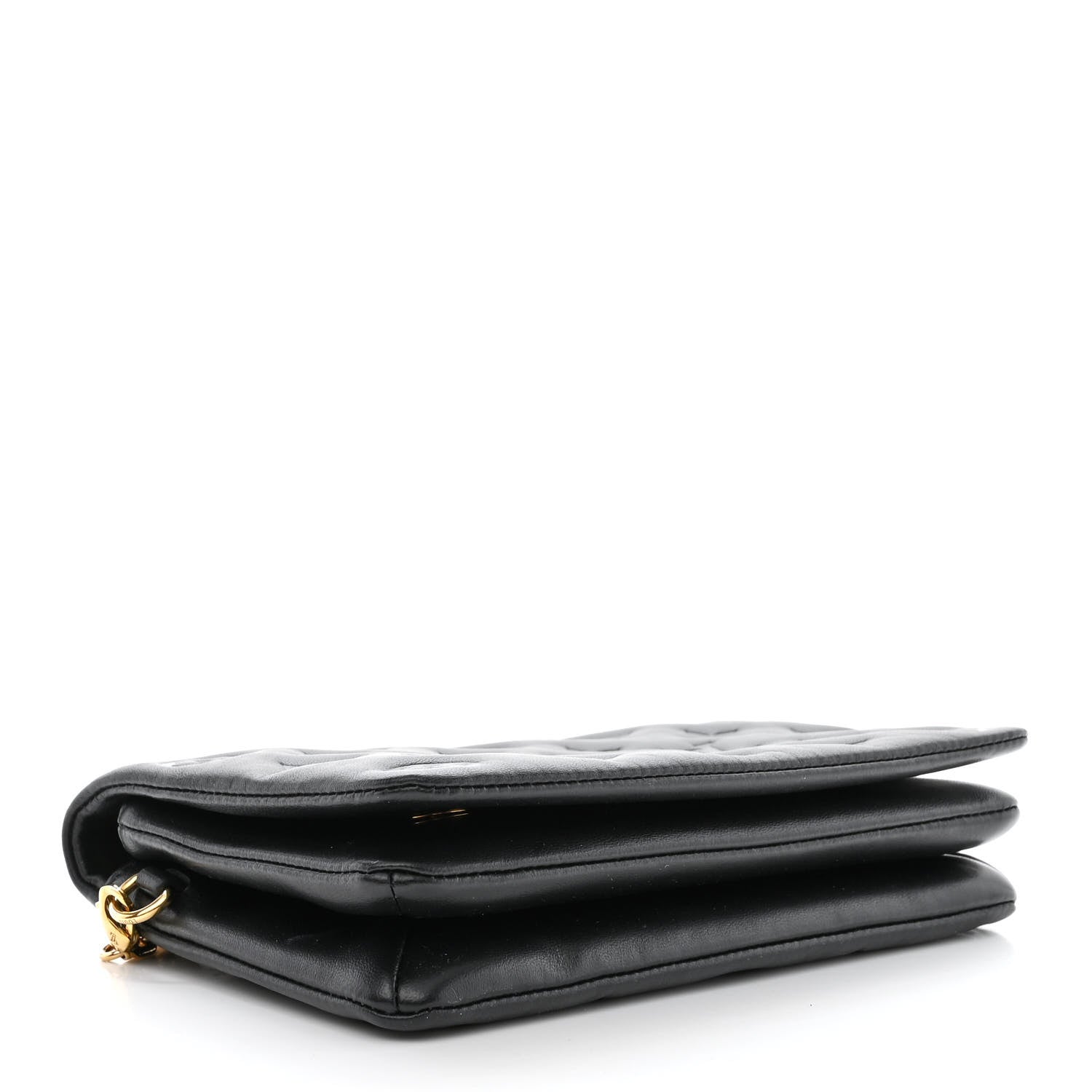 Louis Vuitton Lambskin Embossed Monogram Pochette Coussin Black 4 of 10