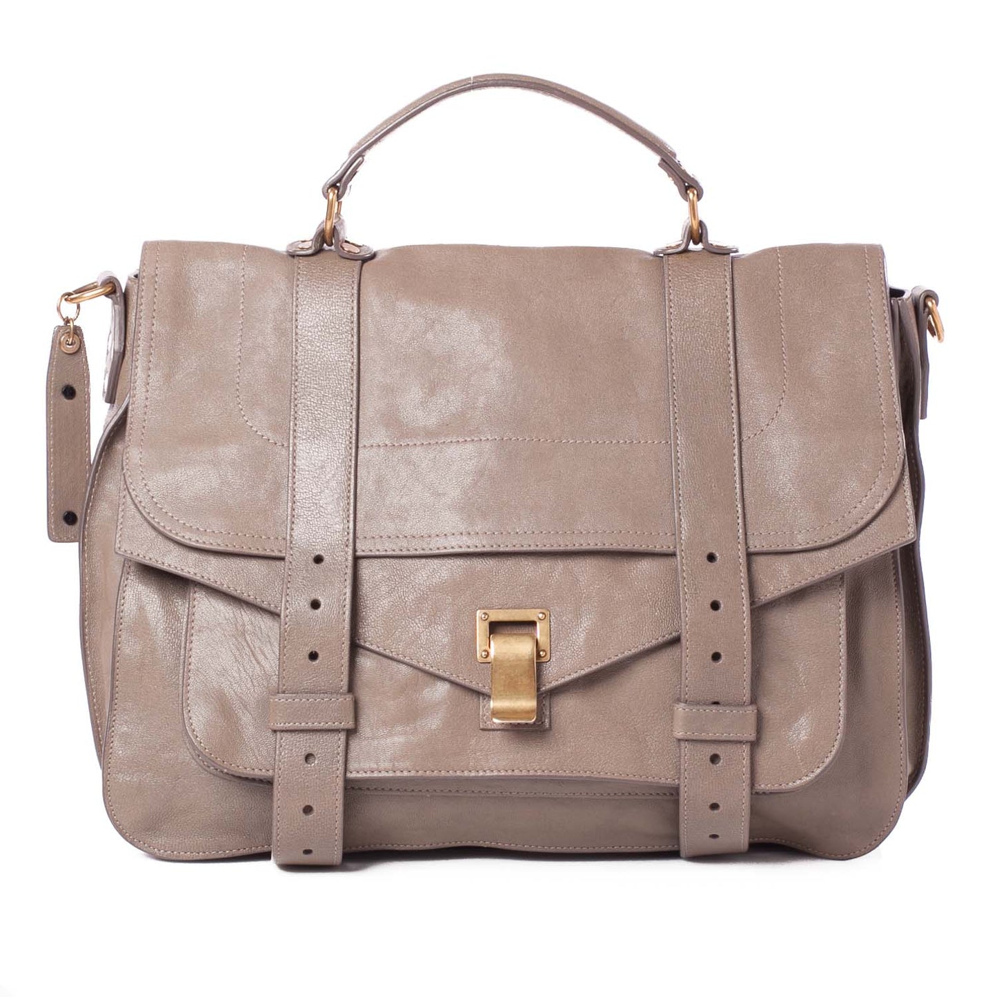 Lambskin PS1 Large Satchel Smoke
