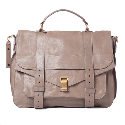 Proenza Schouler Lambskin PS1 Large Satchel Smoke 1 of 10