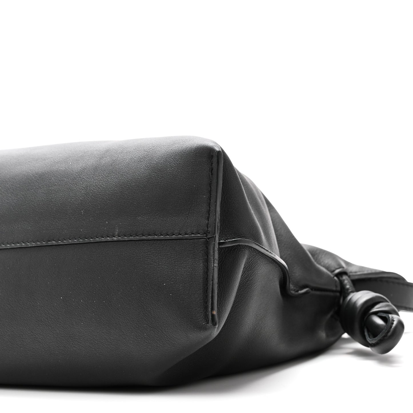 Nappa Calfskin Medium Flamenco Knot Clutch Black