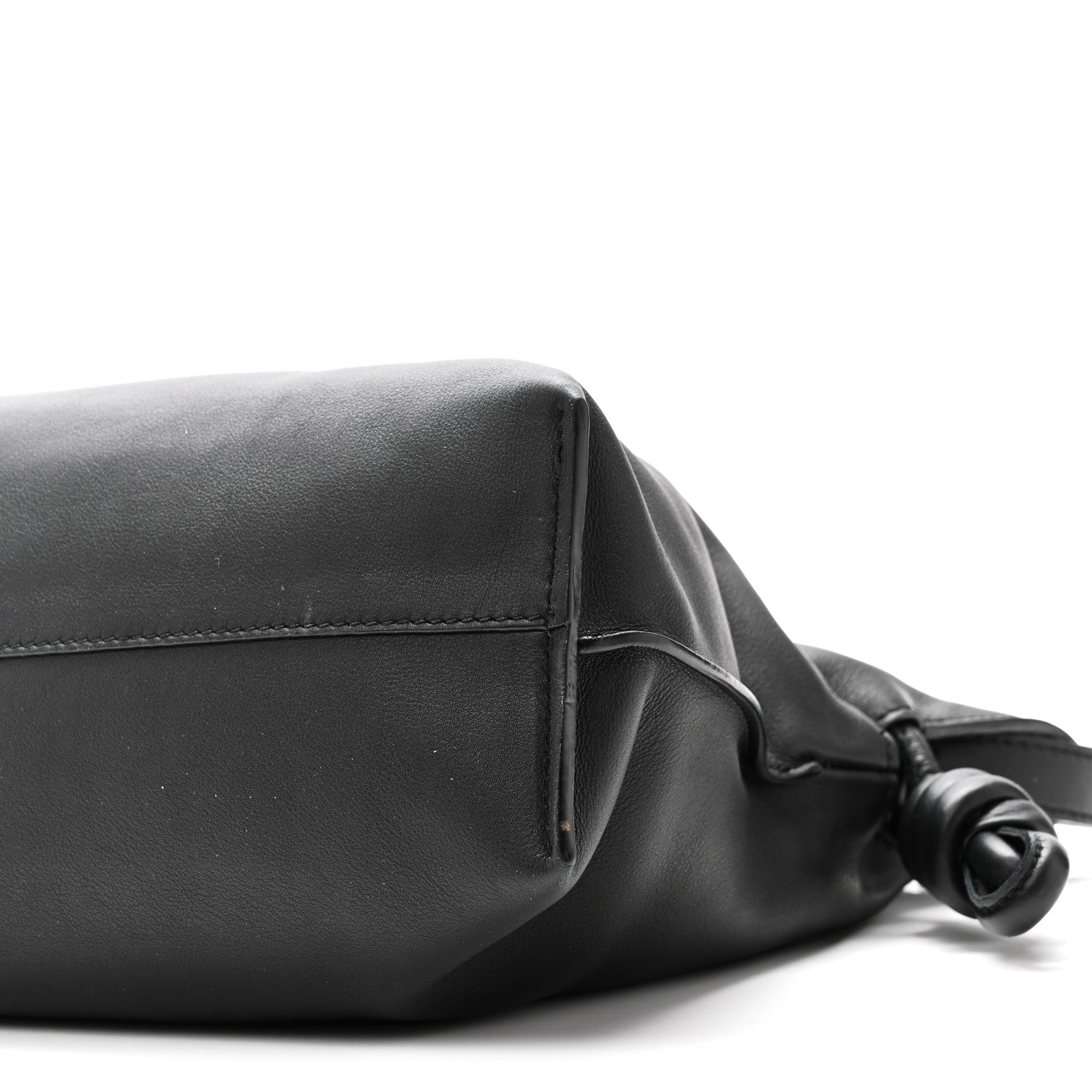 Loewe Nappa Calfskin Medium Flamenco Knot Clutch Black 9 of 9
