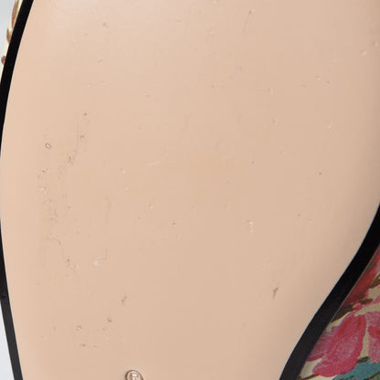 Gucci Calfskin Stamp Allover Rose Princetown Slippers 38 Beige 10 of 11