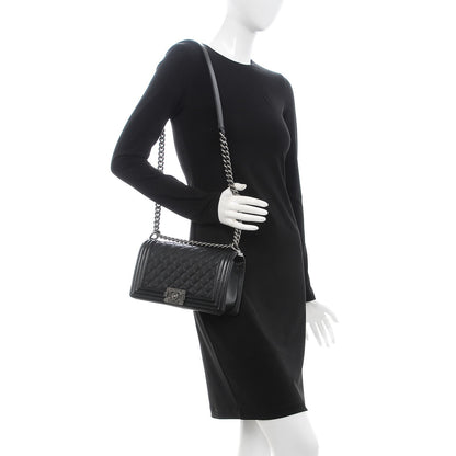 Chanel Caviar Quilted Medium Boy Flap Black 2 of 10