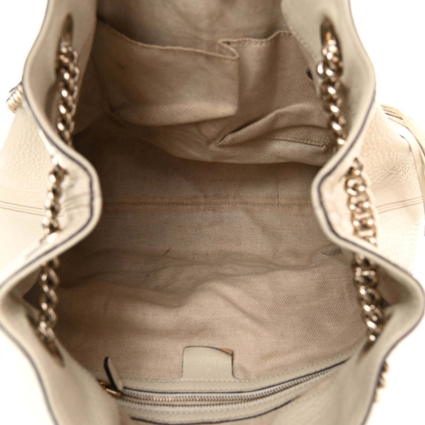 Cellarius Calfskin Medium Soho Chain Shoulder Bag Mystic White