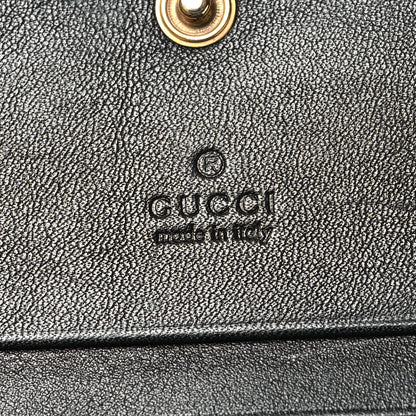 Gucci Calfskin Matelasse GG Marmont Card Case Black 7 of 12