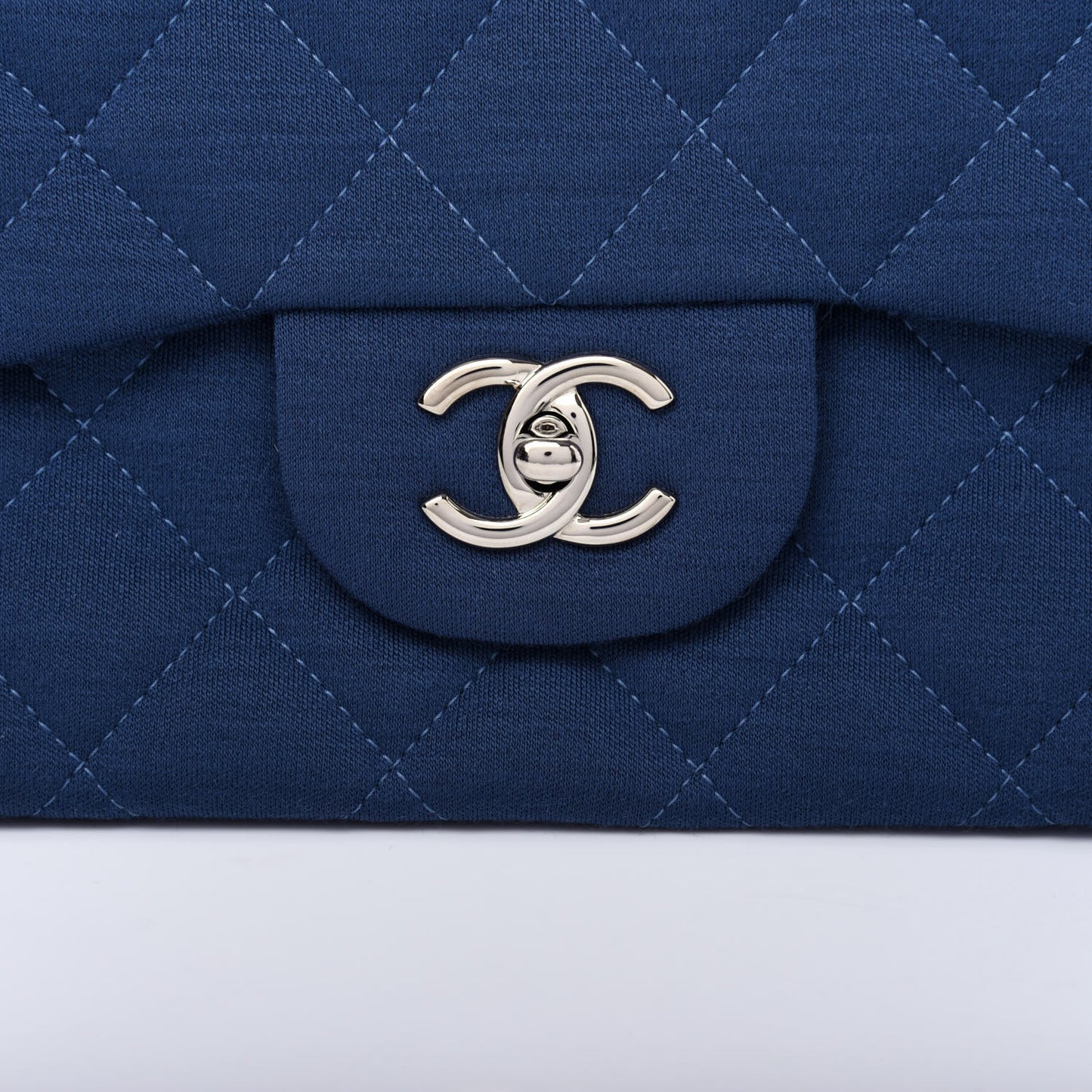 Jersey Quilted Jumbo Single Flap Navy