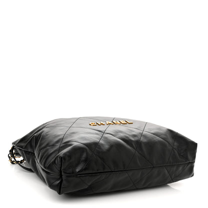 Chanel Shiny Calfskin Quilted Small Chanel 22 Black 4 of 11