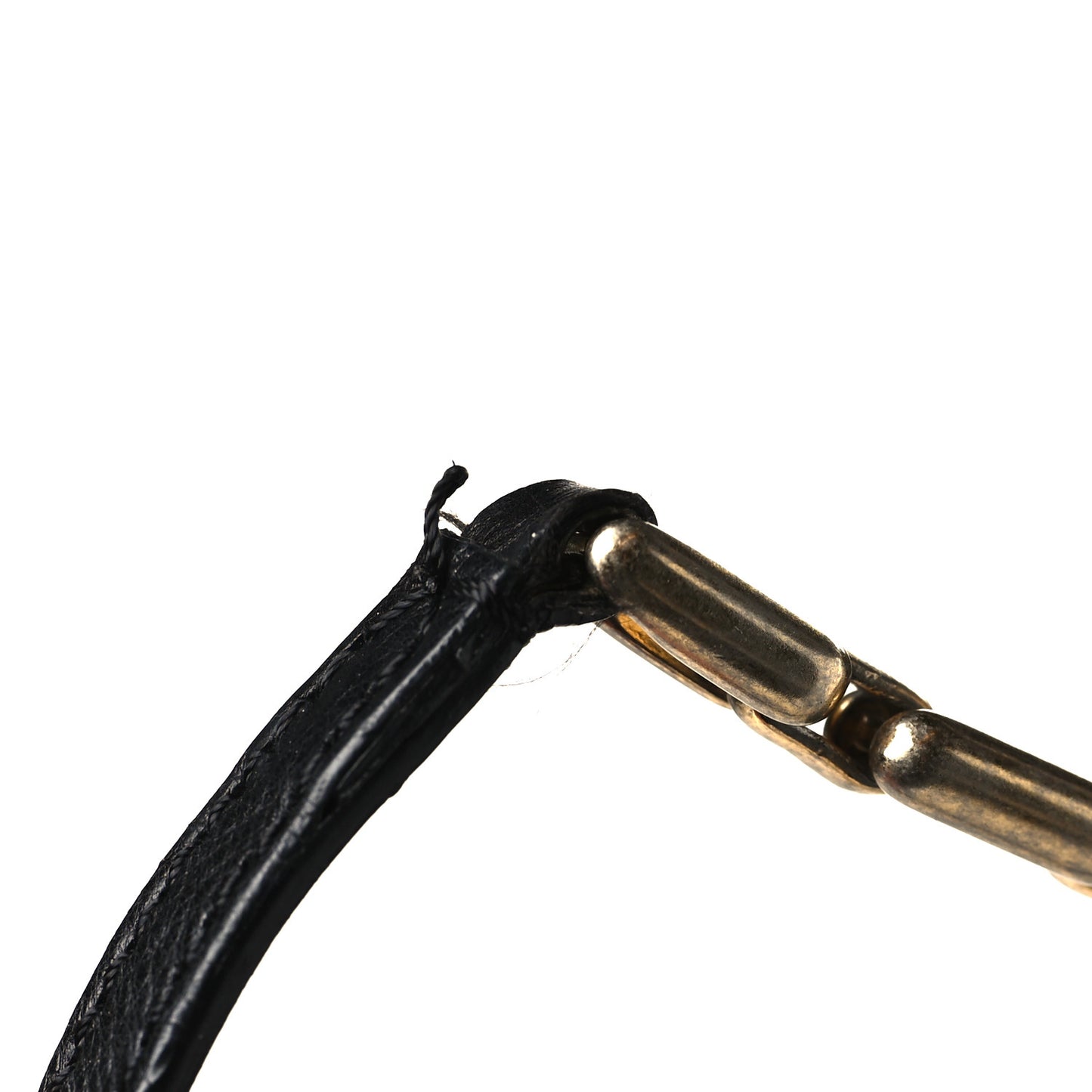 Calfskin Quilted Large Retro Chain Tote Black