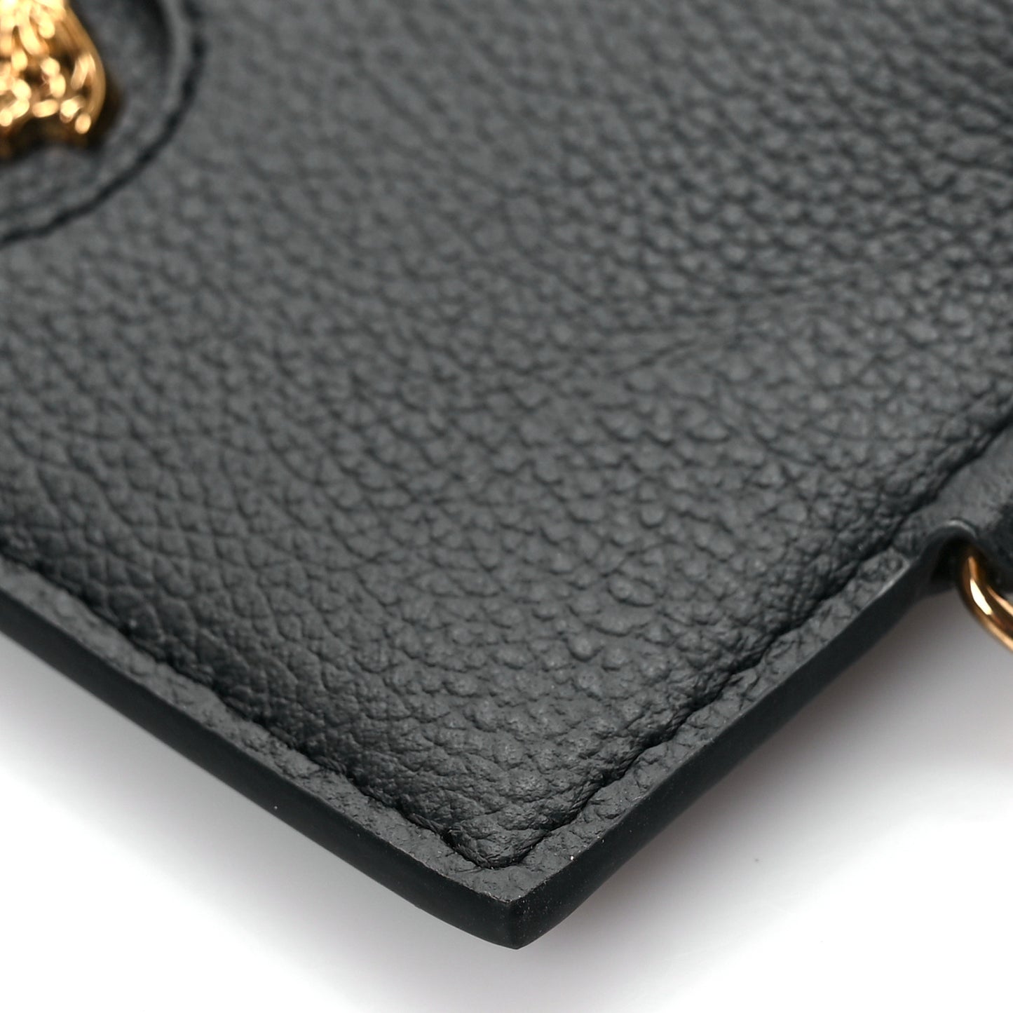 Grained Calfskin La Medusa Zip Card Case Black