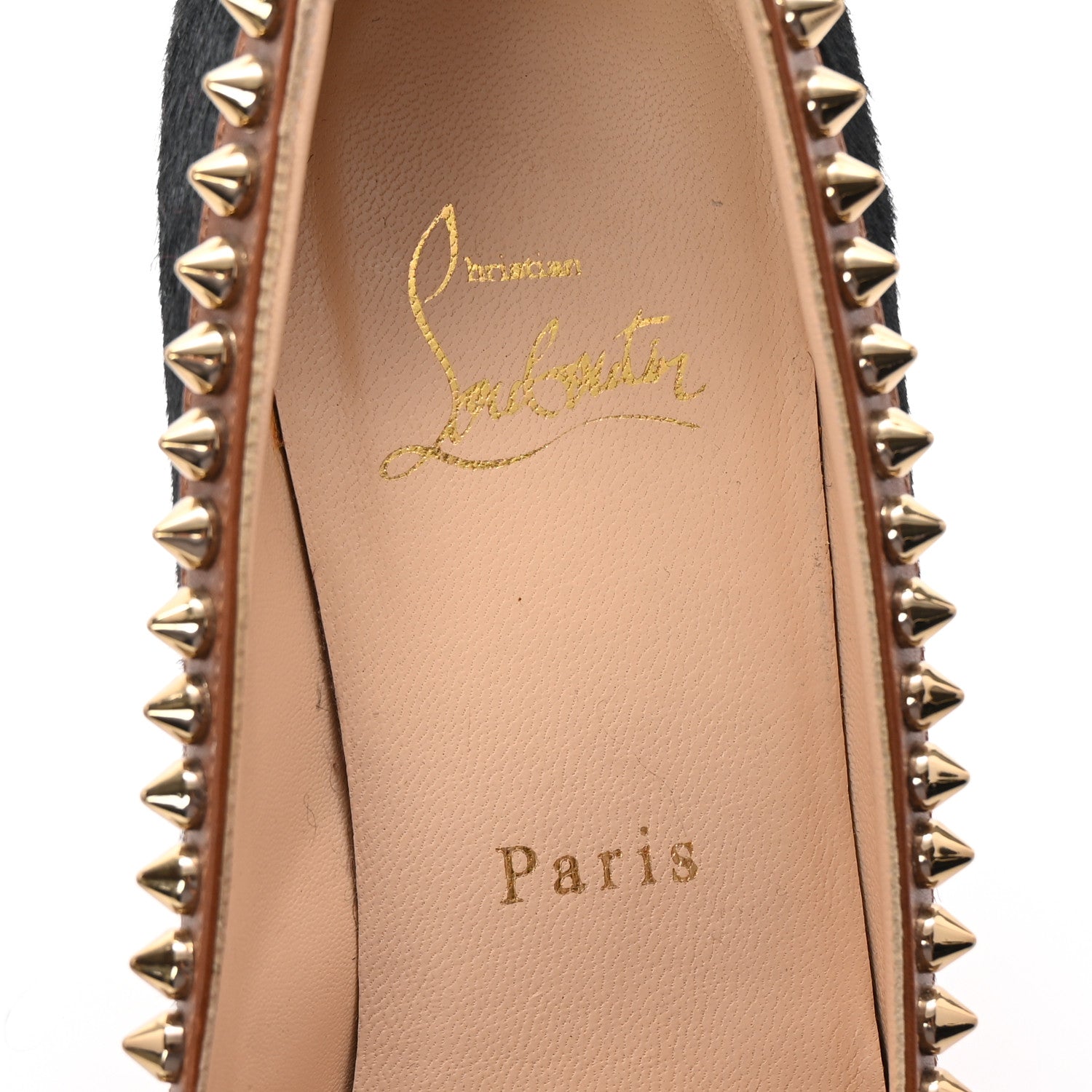 Christian Louboutin Pony Hair Malabar Hill Spikes 70 Pumps 38.5 Black 8 of 8