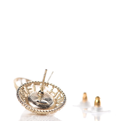 Chanel Pearl CC Round Earrings Gold 3 of 5