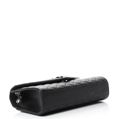 Saint Laurent Grain De Poudre Textured Mixed Matelasse Triquilt Medium Monogram Satchel Black 4 of 12
