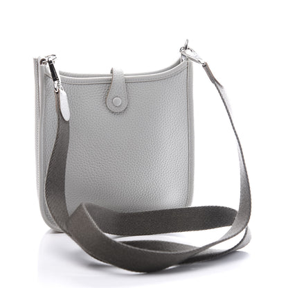 Hermes Taurillon Clemence Amazone Evelyne TPM Gris Perle Etain 2 of 10