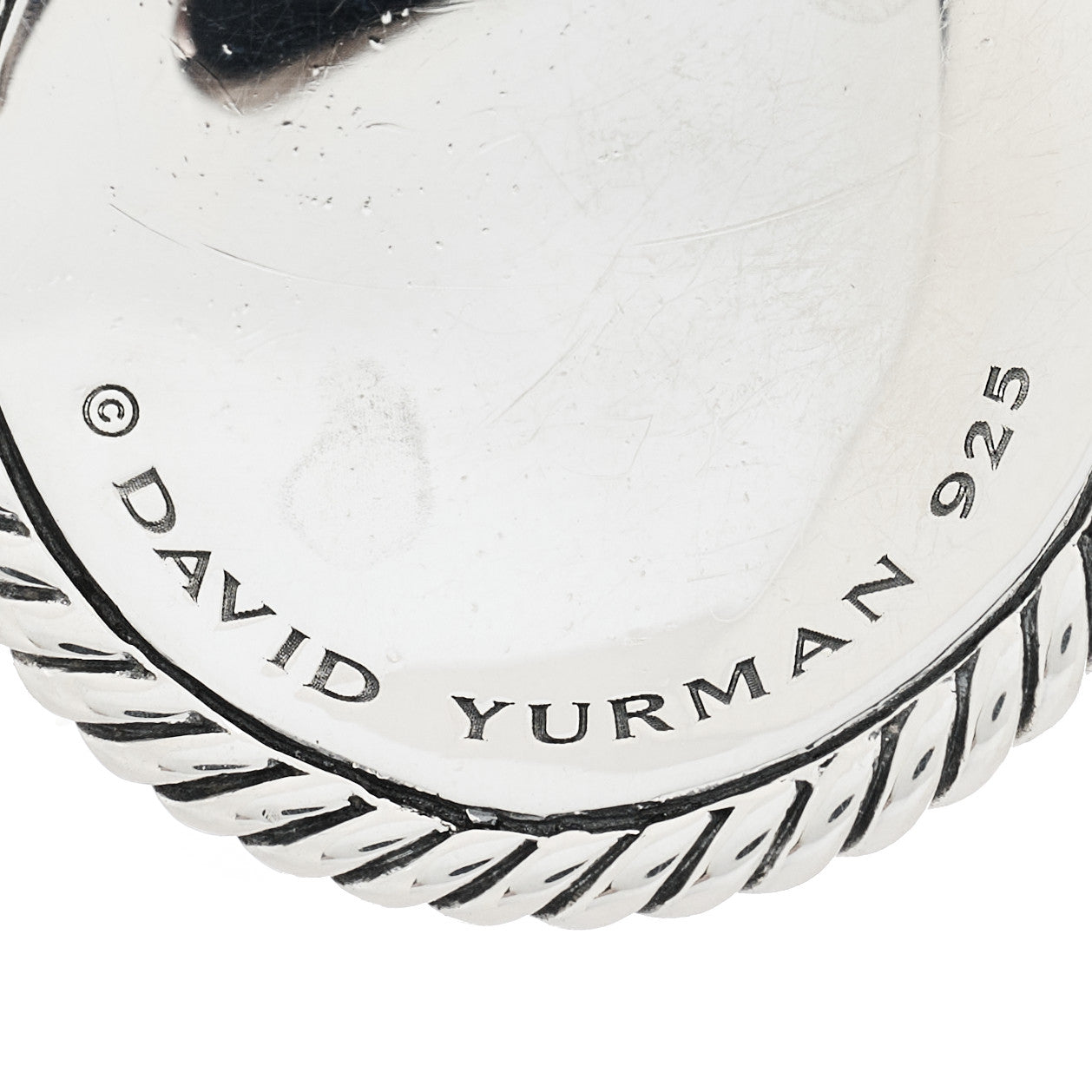 David Yurman Sterling Silver Diamond Cable Collectibles Tree of Life Amulet Pendant 3 of 5