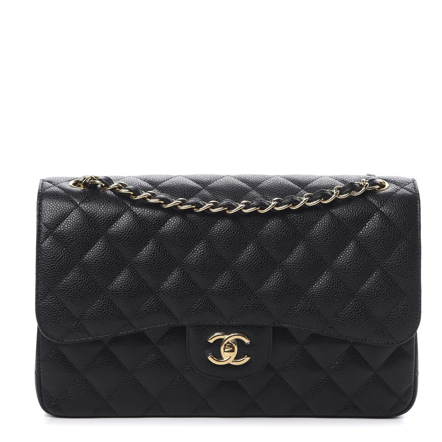 Chanel Caviar Quilted Jumbo Double Flap Black 1 of 11