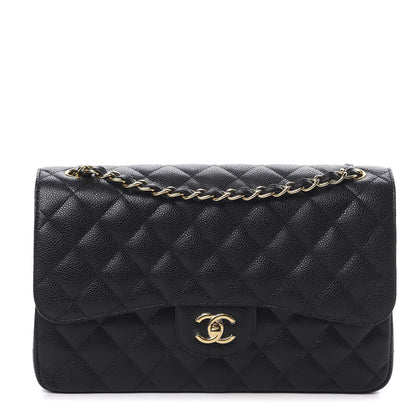 Chanel Caviar Quilted Jumbo Double Flap Black 1 of 11
