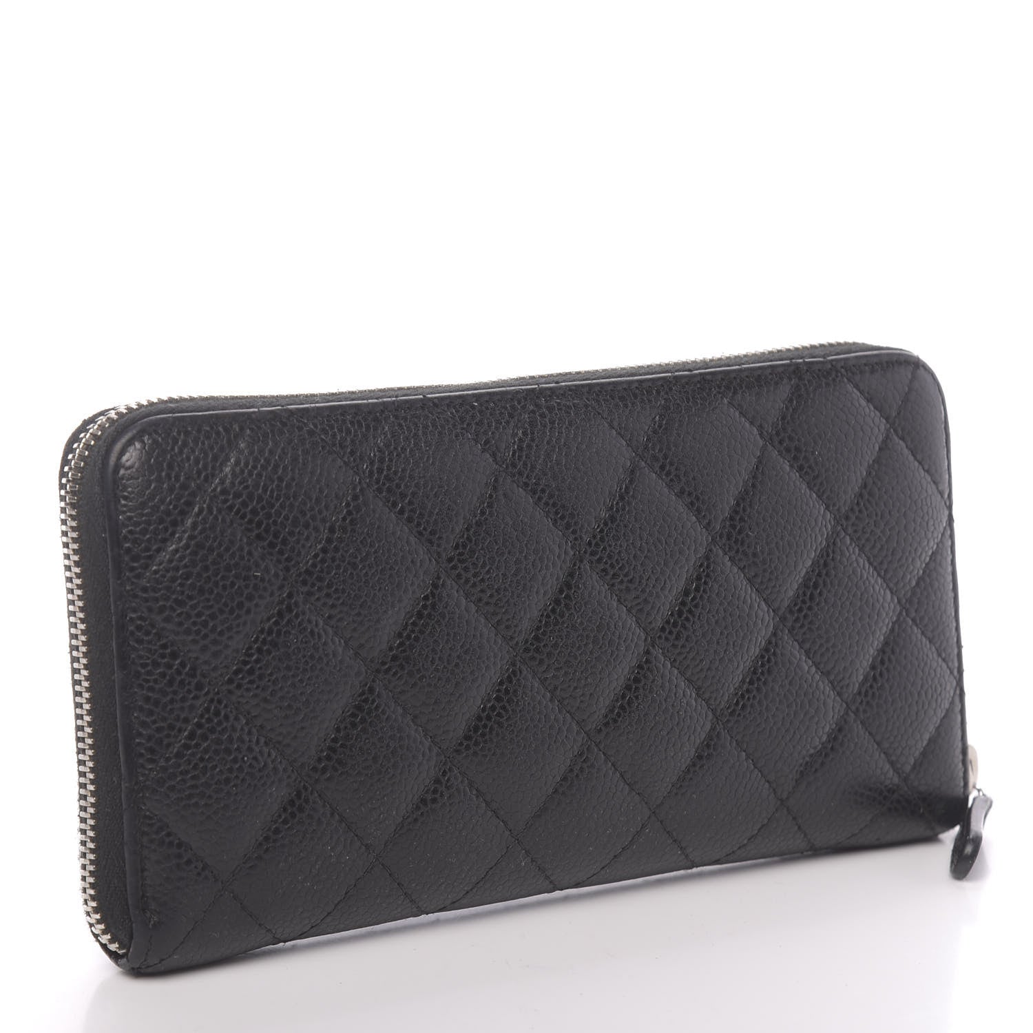 Chanel Caviar Quilted Large Gusset Zip Around Wallet Black 3 of 8