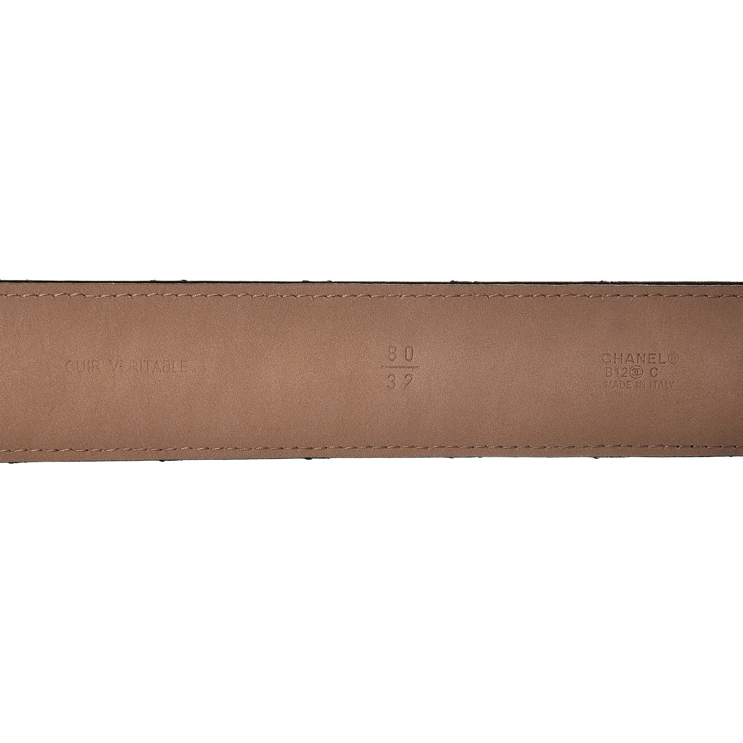 Lambskin Quilted CC Belt 80 32 Black
