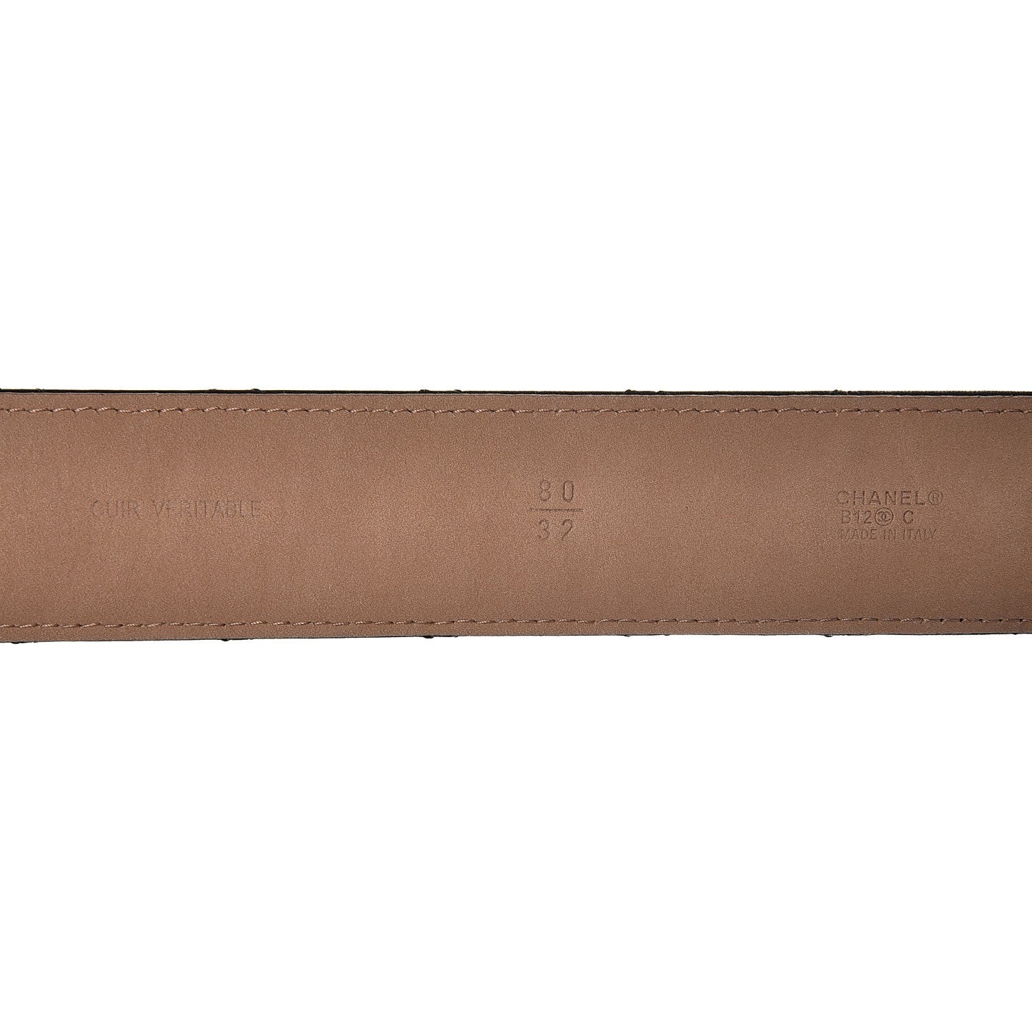 Chanel Lambskin Quilted CC Belt 80 32 Black 4 of 6