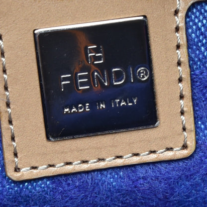 Fendi Mink Fur Mama Baguette Blue 6 of 9