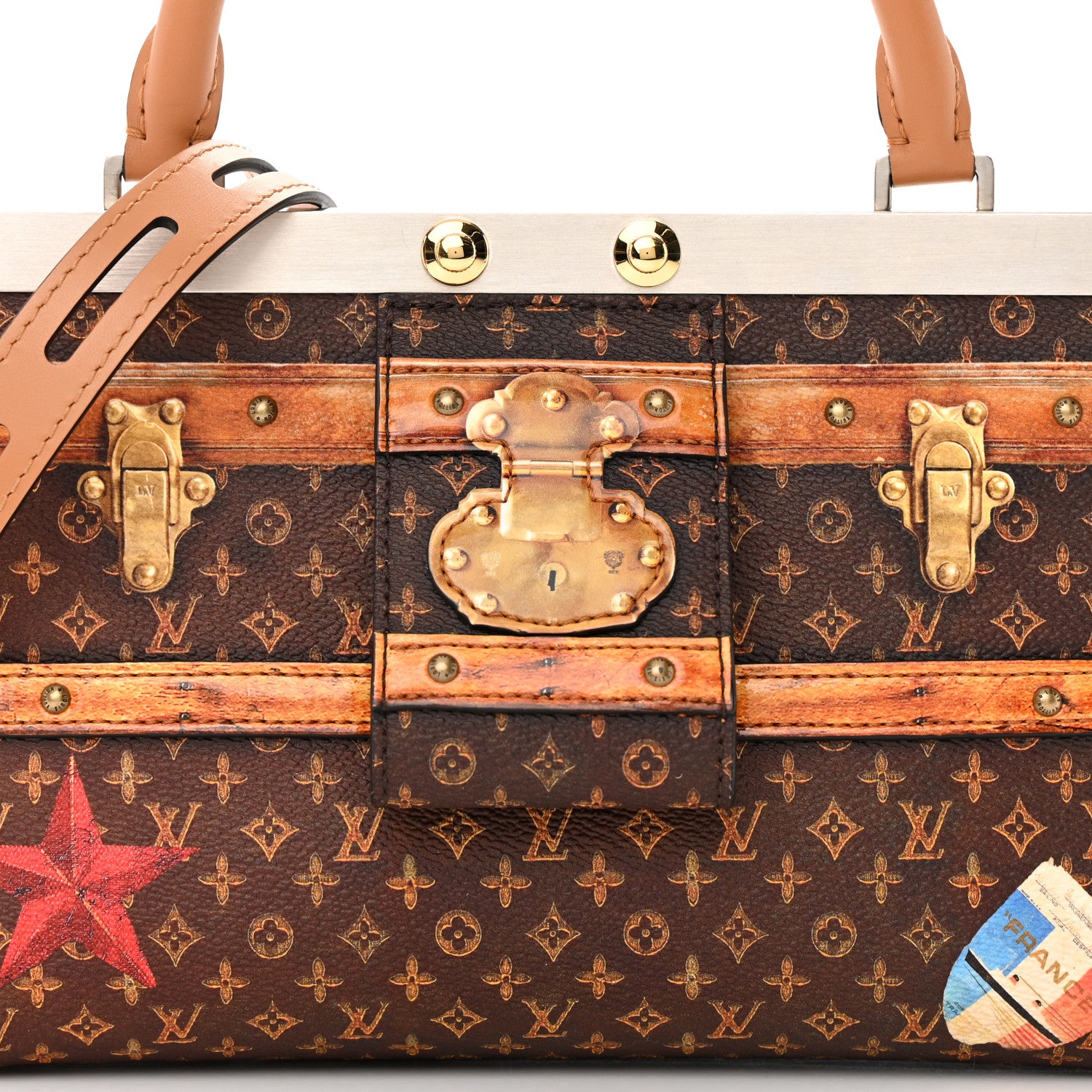 Louis Vuitton Calfskin Transformed Monogram Time Trunk Crown Frame Bag 8 of 12