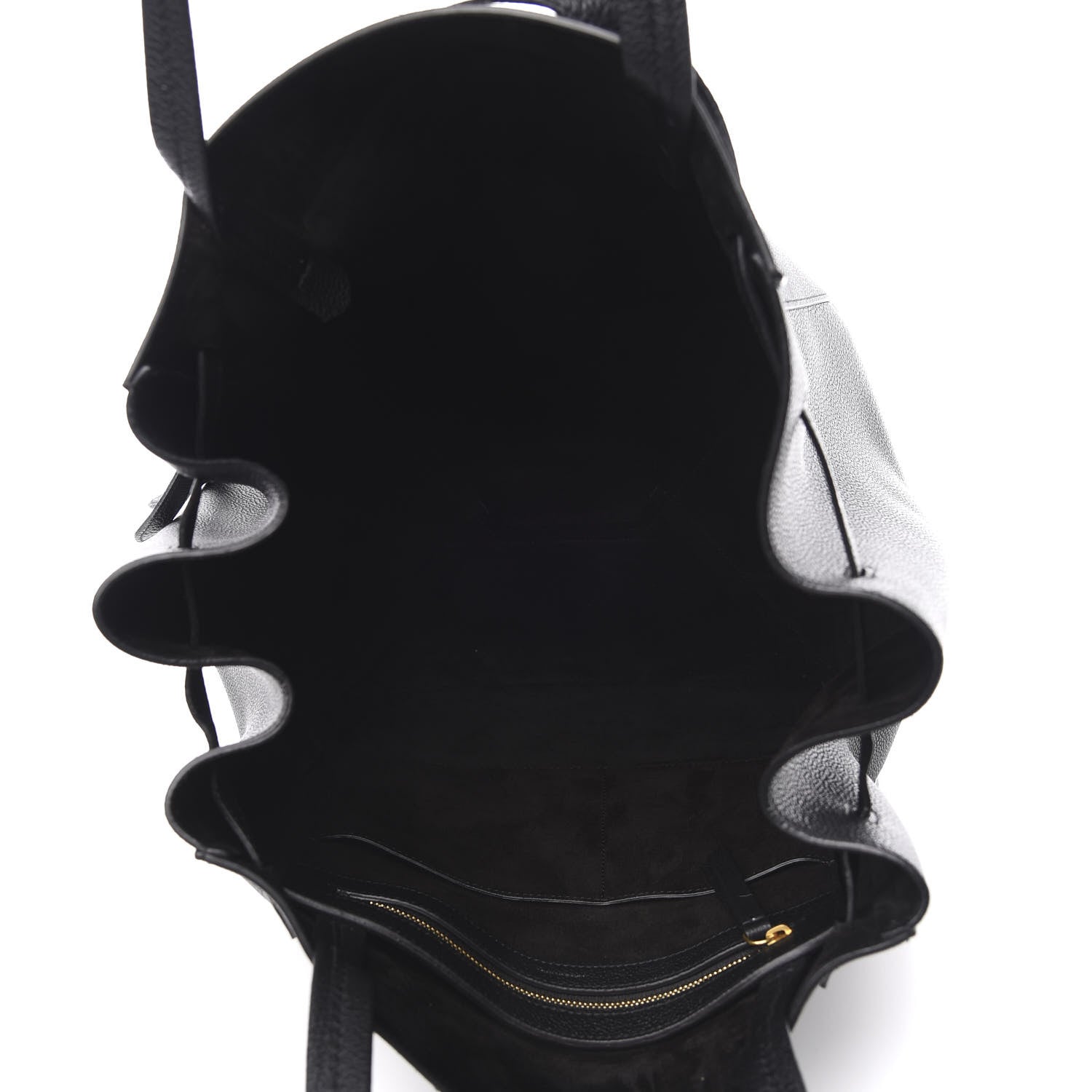 Celine Soft Grained Calfskin Medium Belt Cabas Phantom Black 4 of 9