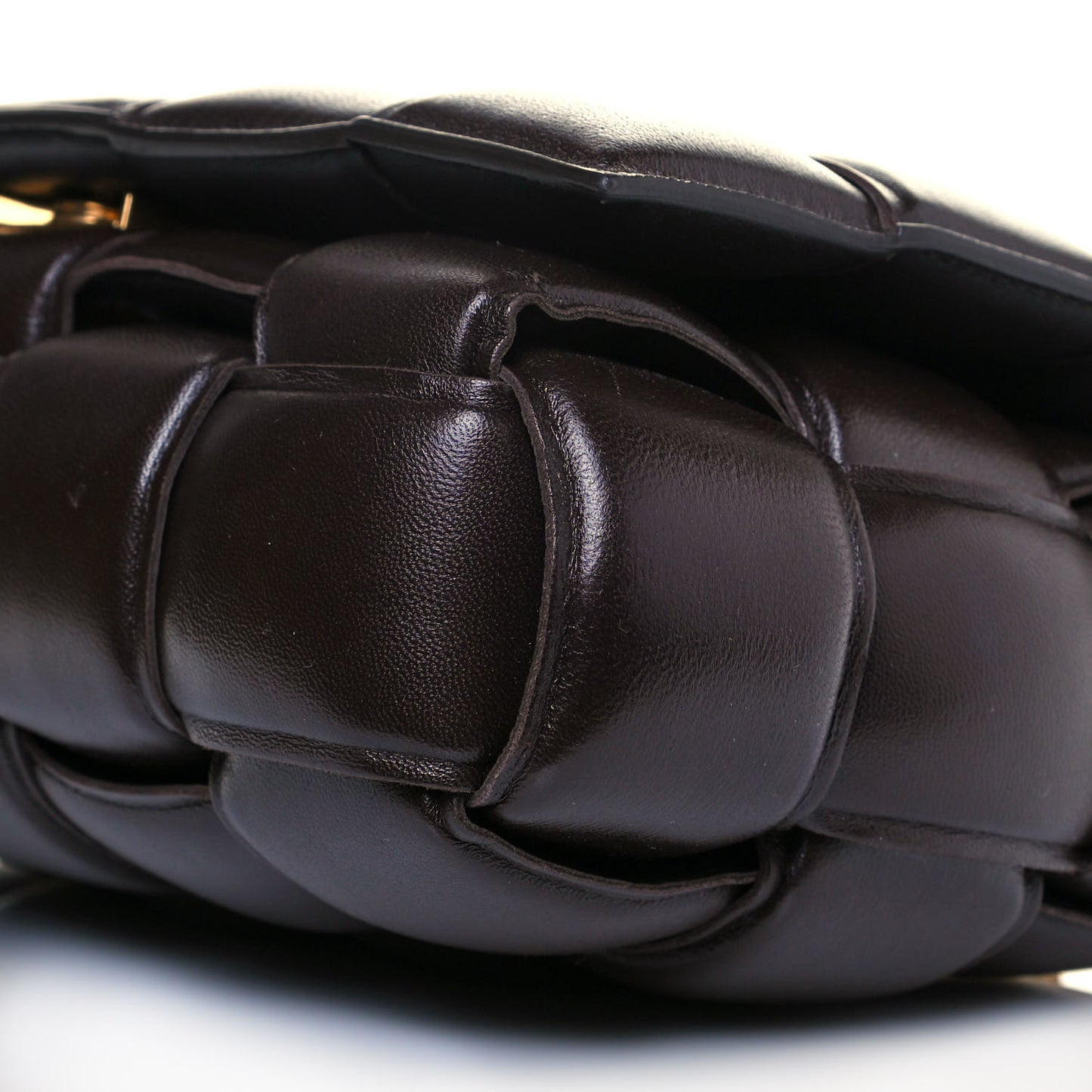Lambskin Maxi Intreccio Padded Chain Cassette Crossbody Bag Black
