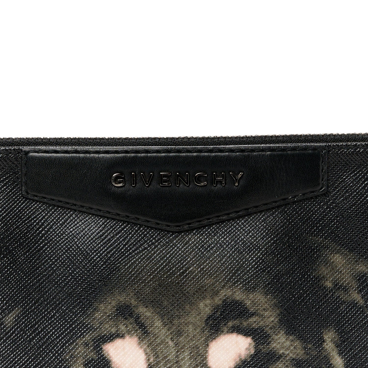 Givenchy Texutured Coated Canvas Rottweiler Print Medium Cosmetic Pouch Black 8 of 10