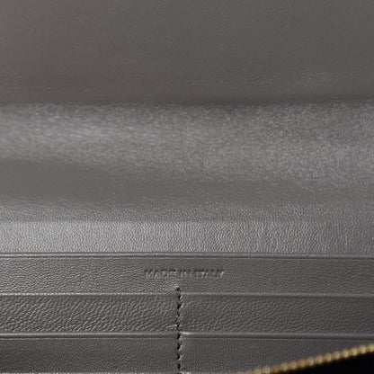 Saint Laurent Calfskin Crocodile Embossed Classic Large Flap Wallet Fog 7 of 7