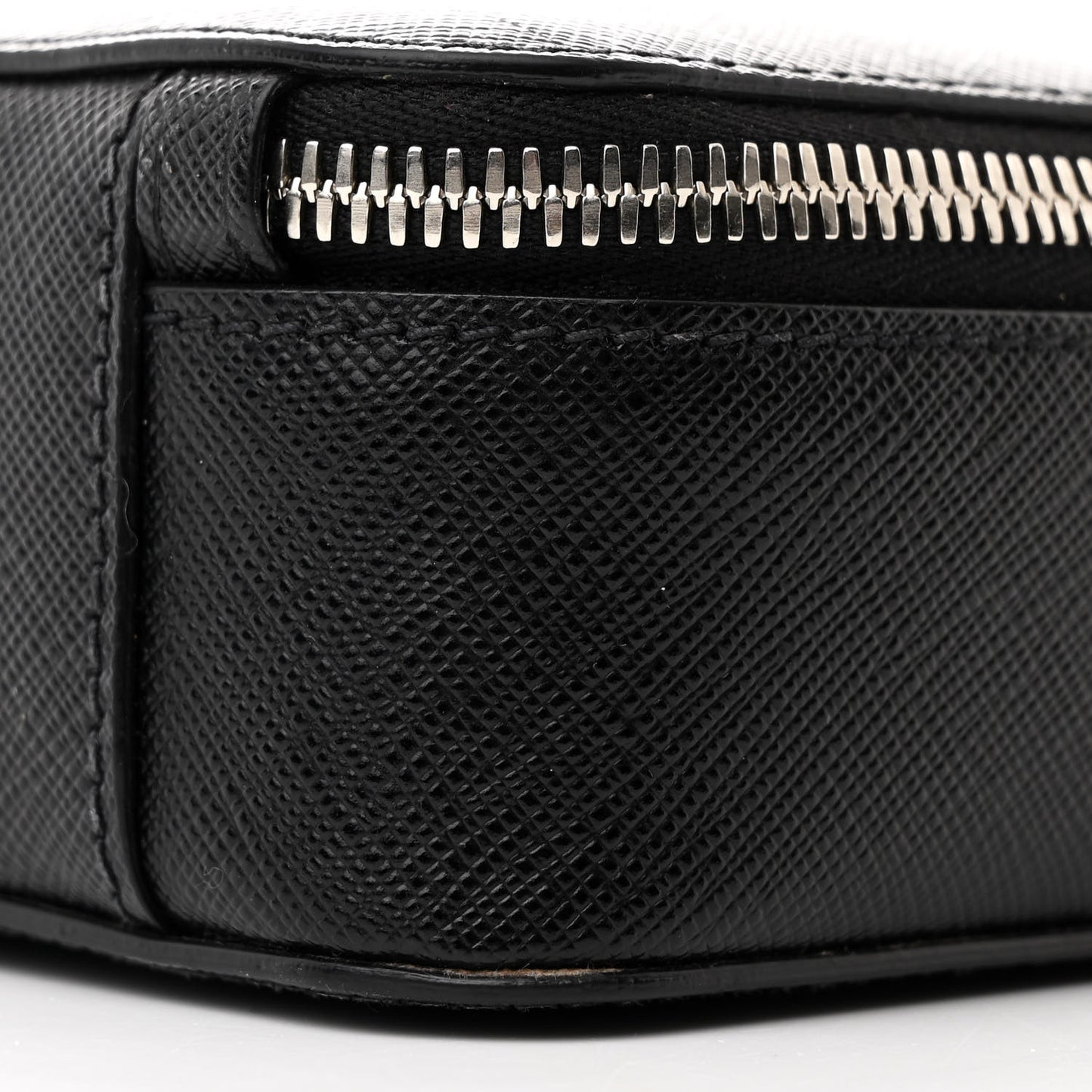 Saffiano Travel Small Brique Crossbody Bag Black