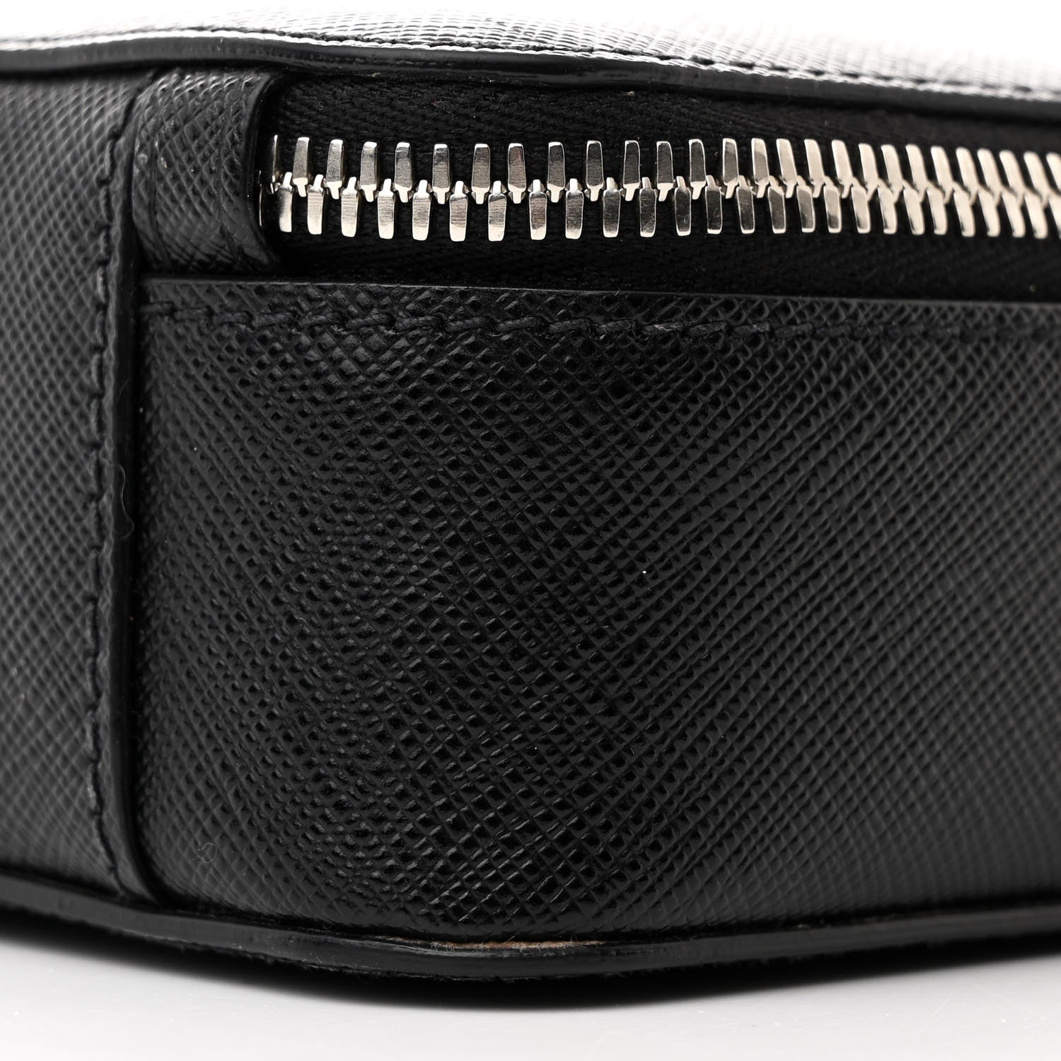 Prada Saffiano Travel Small Brique Crossbody Bag Black 10 of 10
