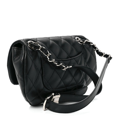 Chanel Calfskin Quilted CC Uniform Flap Belt Bag Black 3 of 13