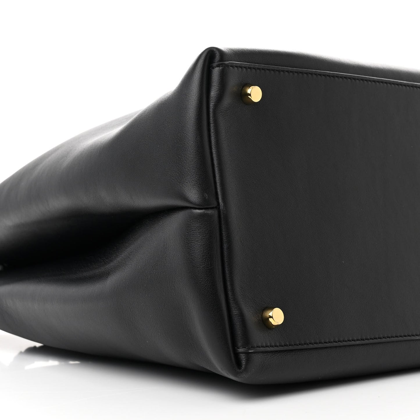 Silky Calfskin Large Andiamo Shoulder Bag Black