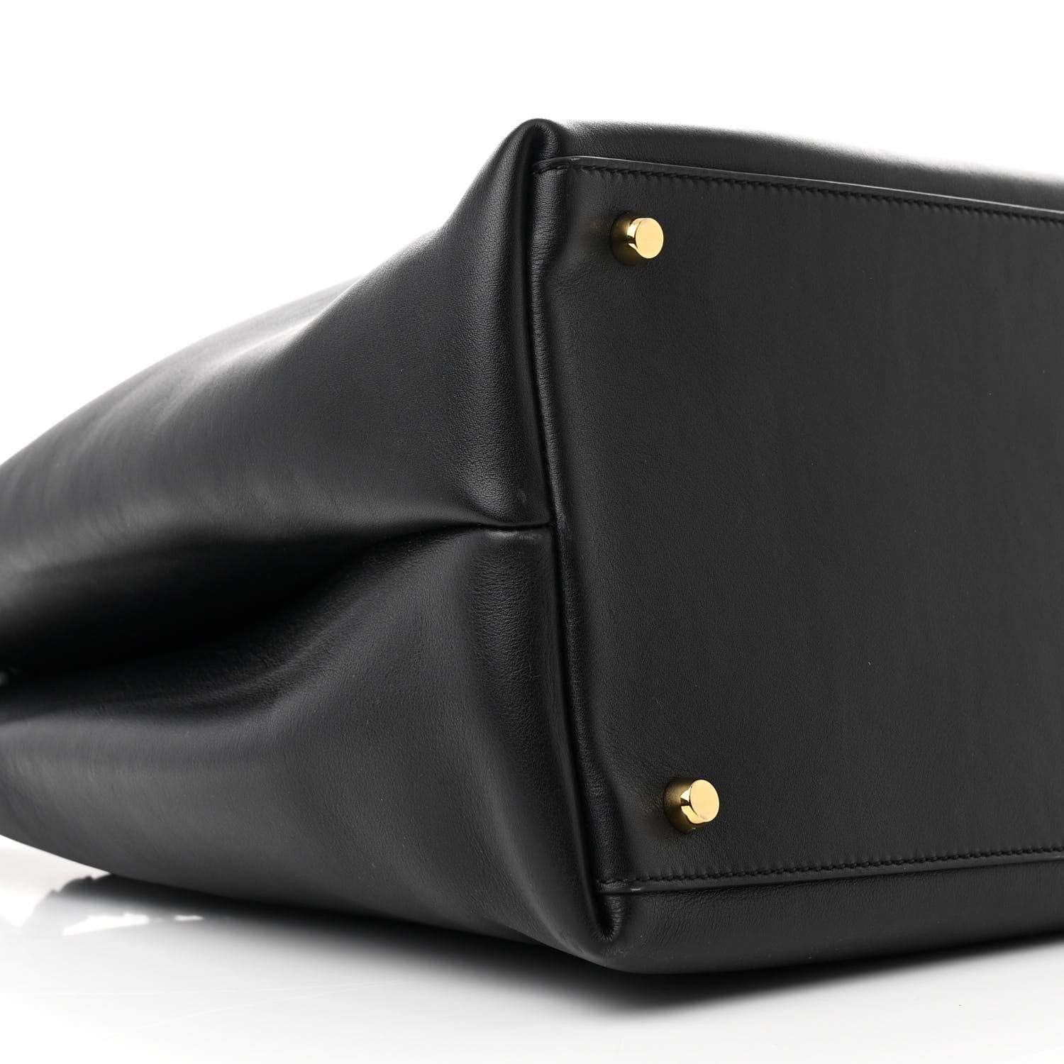 Bottega Veneta Silky Calfskin Large Andiamo Shoulder Bag Black 9 of 10