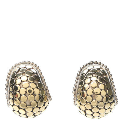 John Hardy Sterling Silver 18K Yellow Gold Buddha Belly Dot Earrings 5 of 6