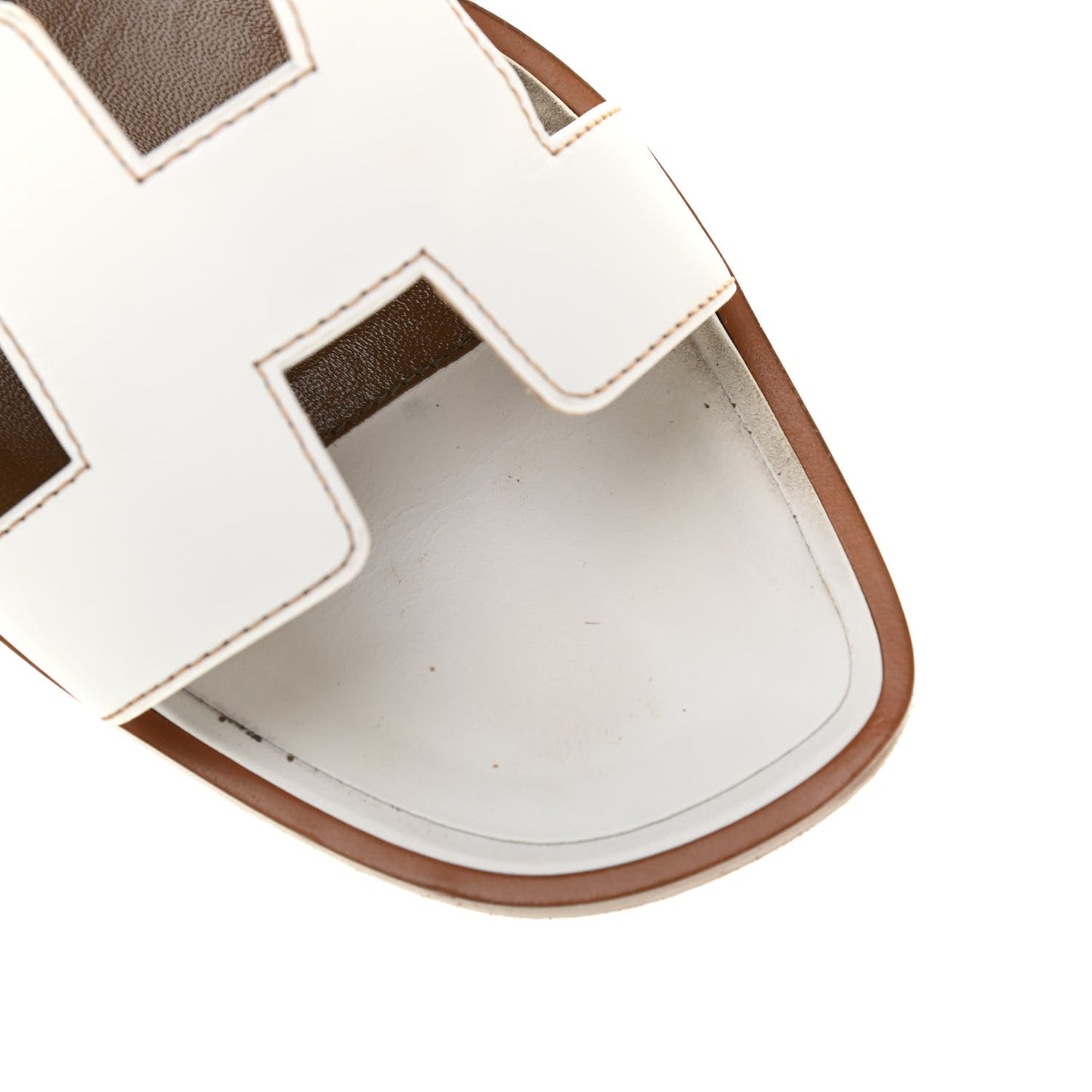 Box Calfskin Oran Sandals 39.5 White